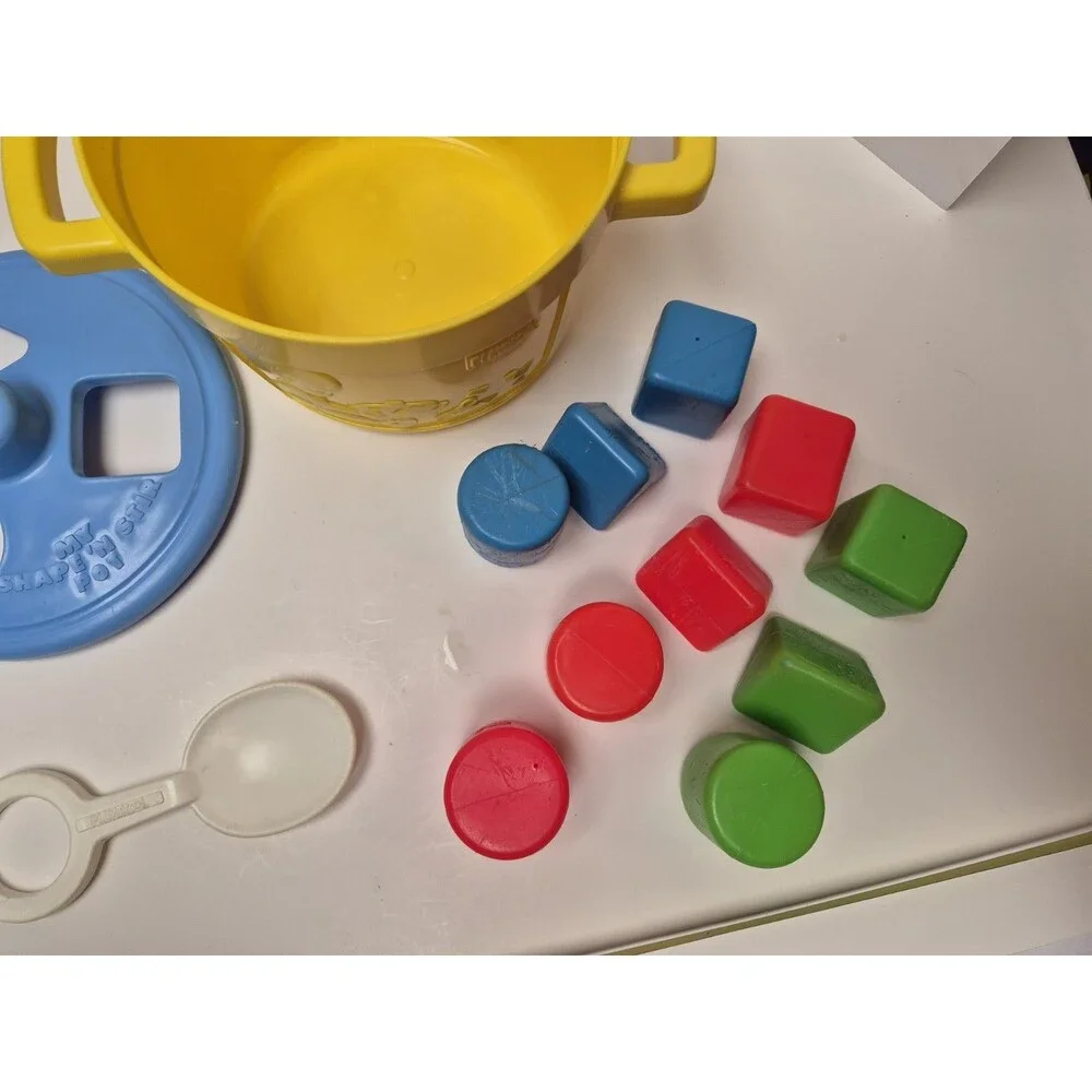 Vintage Playskool 1984 My Shape 'N Stir Pot Complete Set